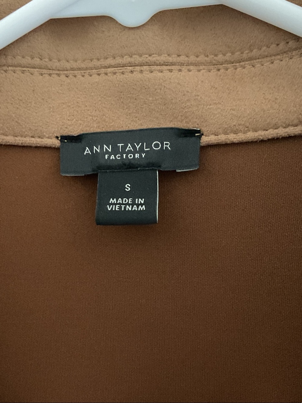 Ann Taylor Factory Brown Suede Short-Sleeve Top - Picture 2 of 3